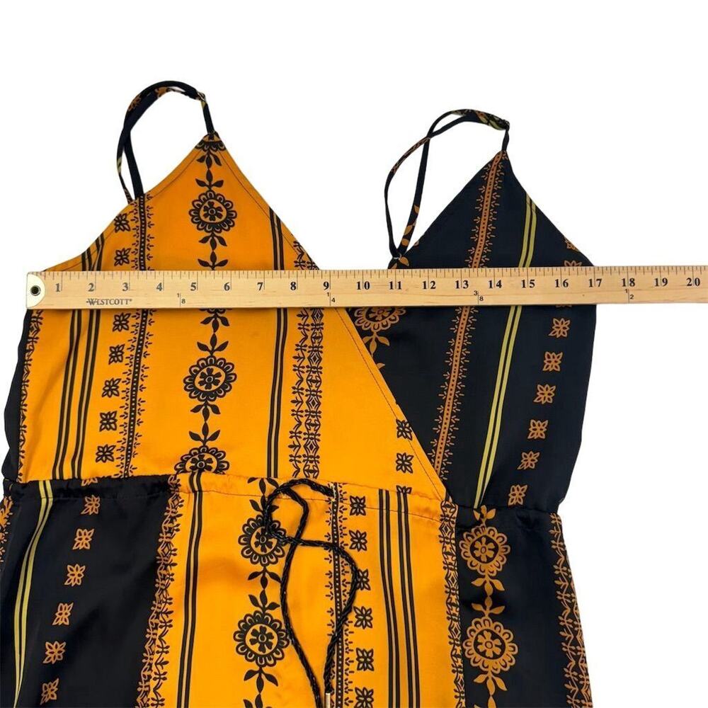 House of Harlow x REVOLVE Black Gold Floral Geometric‎ Midi Dress M - Picture 6 of 11